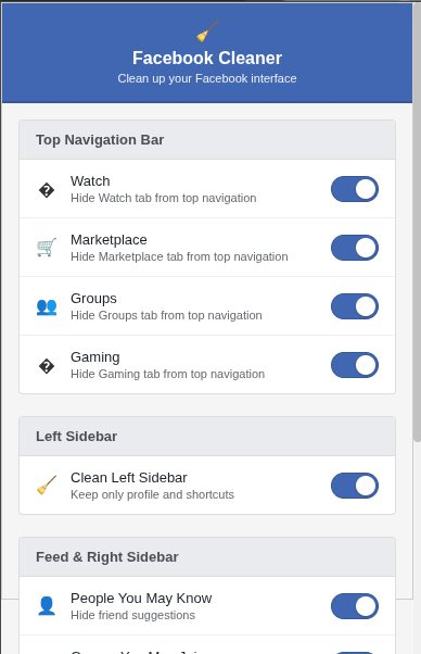 Facebook-Cleaner Screenshot 2