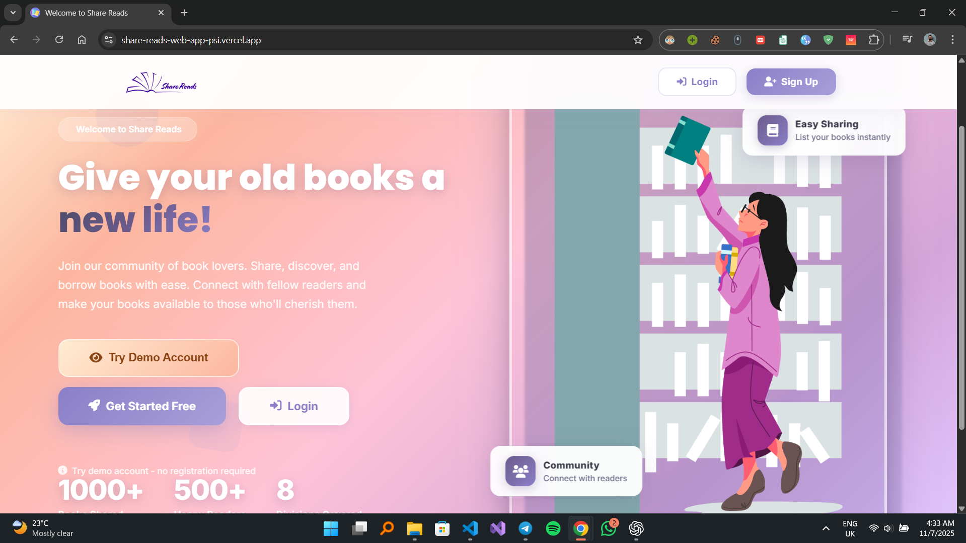 Share-Reads Screenshot 1